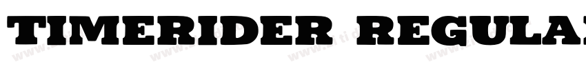 Timerider Regular字体转换